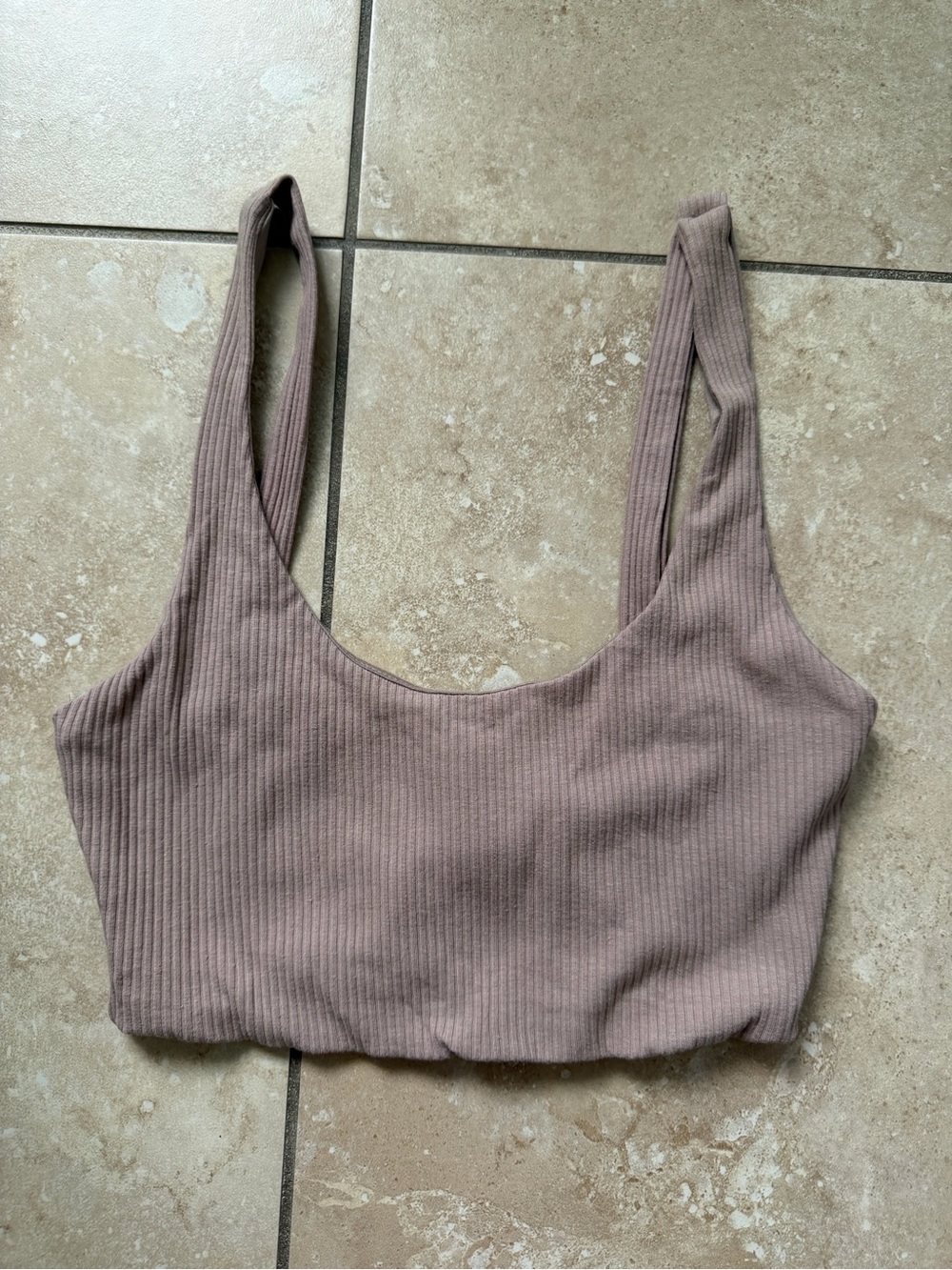 Heart Hips Scoop Crop Tank Top - Mauve